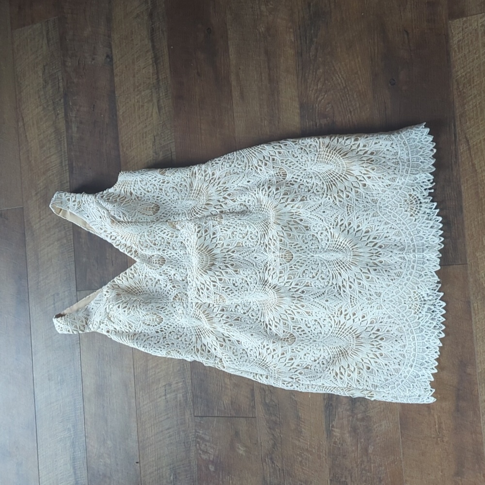 White crocheted DB Studio size 14 dress